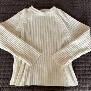 Women's Cream and White Jumper